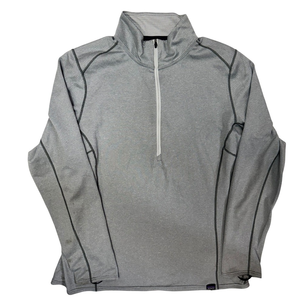 Patagonia Capilene Midweight Baselayer Womens XL Grey Quarter Zip